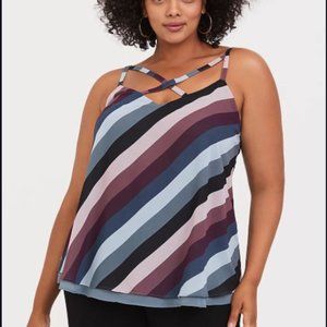 Torrid Purple Striped Cami 3X
